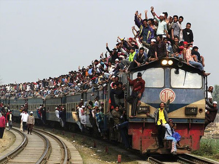 インドの満員電車